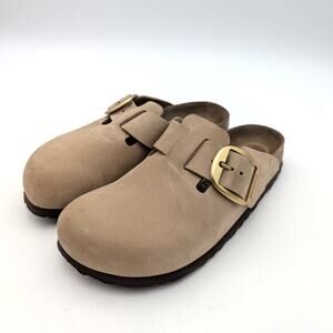 Birkenstock Boston Big Buckle Clogs Unisex Tobacco Brown Size US W6/M4 EU37